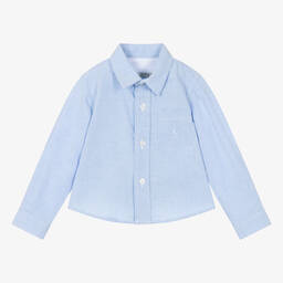 Dr. Kid-Baby Boys Light Blue Cotton Shirt  | Childrensalon Outlet