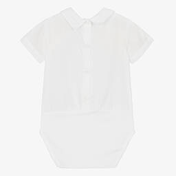 دكتور كيد-بودي سوت قطن بوبلين لون أبيض للمواليد | Childrensalon Outlet