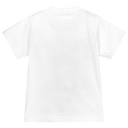 Dr. Kid-Baby Boys White Cotton T-Shirt | Childrensalon Outlet
