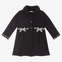 Dr. Kid-Baby Girls Blue Cotton Cardigan | Childrensalon Outlet