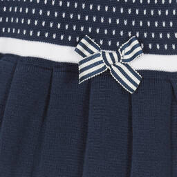 Dr. Kid-Baby Girls Blue Cotton Knit Seagull Dress | Childrensalon Outlet