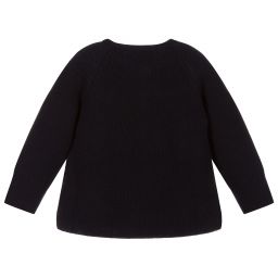 Dr. Kid-Baby Girls Blue Knit Cardigan | Childrensalon Outlet