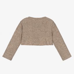 Dr. Kid-Baby Girls Brown Wool Cardigan | Childrensalon Outlet