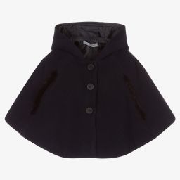 Dr. Kid-Baby Girls Navy Blue Cape | Childrensalon Outlet