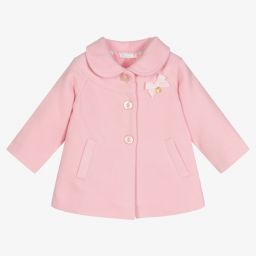 Dr. Kid-Baby Girls Pink Felted Coat | Childrensalon Outlet