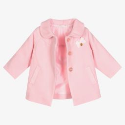 Dr. Kid-Baby Girls Pink Felted Coat | Childrensalon Outlet