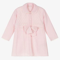 Dr. Kid-Baby Girls Pink Wool Cardigan | Childrensalon Outlet