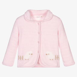 Dr. Kid-Baby Girls Pink Wool Cardigan | Childrensalon Outlet