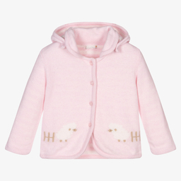 Dr. Kid-Baby Girls Pink Wool Cardigan | Childrensalon Outlet