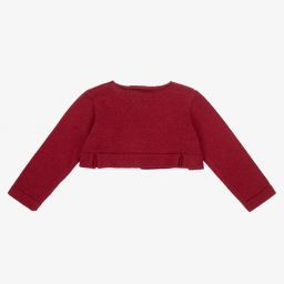 Dr. Kid-Baby Girls Red Cotton Cardigan | Childrensalon Outlet