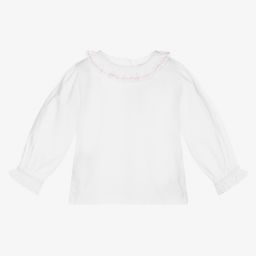 Dr. Kid-Baby Girls White Cotton Blouse | Childrensalon Outlet