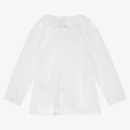 Dr. Kid-Baby Girls White Cotton Blouse | Childrensalon Outlet