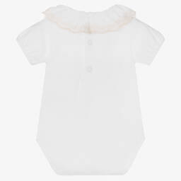 Dr. Kid-Белое хлопковое боди для девочек | Childrensalon Outlet