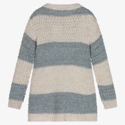 Dr. Kid-Beige & Blue Knitted Dress | Childrensalon Outlet
