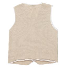 Dr. Kid-Beige Cotton Knit Waistcoat | Childrensalon Outlet