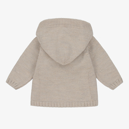 Dr. Kid-Beige Hooded Baby Cardigan | Childrensalon Outlet