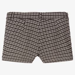 Dr. Kid-Black & White Houndtooth Shorts | Childrensalon Outlet