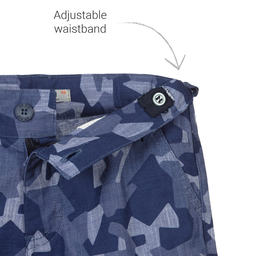 Dr. Kid-Blue Camo Cotton Cargo Shorts | Childrensalon Outlet