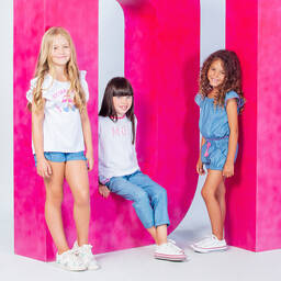 Dr. Kid-Blue Chambray Playsuit | Childrensalon Outlet