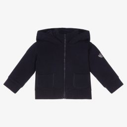 دكتور كيد-Blue Cotton Knitted Jacket | Childrensalon Outlet