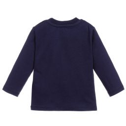 Dr. Kid-Синий хлопковый топ с динозаврами | Childrensalon Outlet