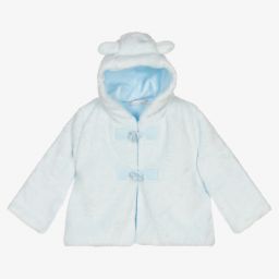دكتور كيد-Blue Faux Fur Baby Jacket | Childrensalon Outlet
