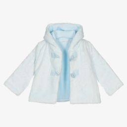 دكتور كيد-Blue Faux Fur Baby Jacket | Childrensalon Outlet