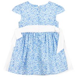 Dr. Kid-Blue Floral Cotton Dress | Childrensalon Outlet