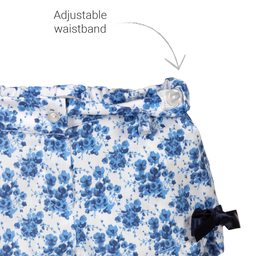 Dr. Kid-Blue Floral Cotton Shorts | Childrensalon Outlet