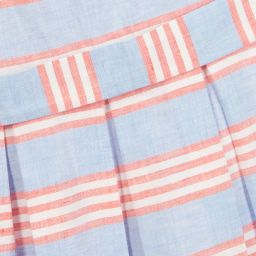 Dr. Kid-Blue & Red Linen Dress | Childrensalon Outlet
