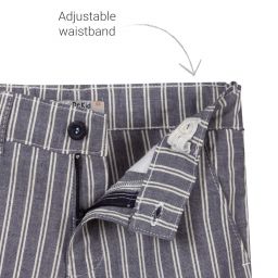 Dr. Kid-Blue Striped Cotton Shorts | Childrensalon Outlet
