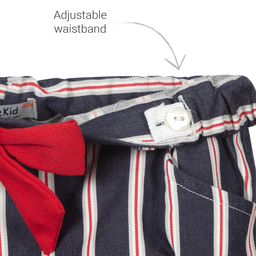Dr. Kid-Blue Striped Cotton Shorts | Childrensalon Outlet