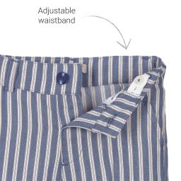 Dr. Kid-Blue Striped Cotton Shorts | Childrensalon Outlet