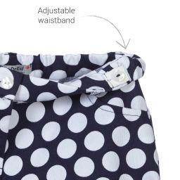 Dr. Kid-Blue & White Polka Dot Shorts | Childrensalon Outlet