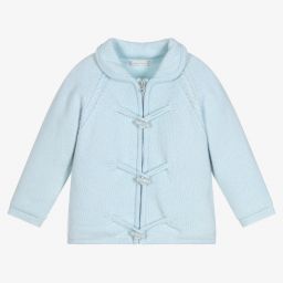 Dr. Kid-Blue Wool Blend Baby Cardigan | Childrensalon Outlet