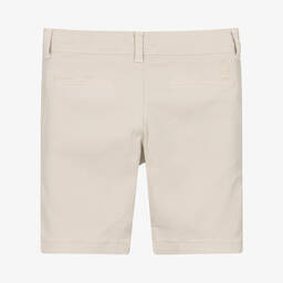 Dr. Kid-Boys Beige Cotton Chino Shorts | Childrensalon Outlet