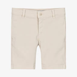 Dr. Kid-Boys Beige Cotton Chino Shorts | Childrensalon Outlet