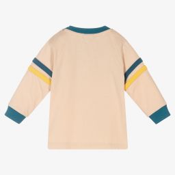 Dr. Kid-Boys Beige Cotton Jersey Top | Childrensalon Outlet