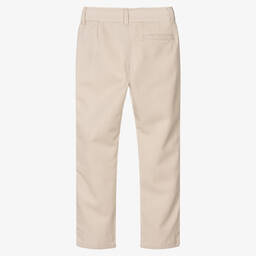 Dr. Kid-Boys Beige Stripe Trousers | Childrensalon Outlet