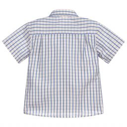 Dr. Kid-Boys Blue Check Shirt | Childrensalon Outlet