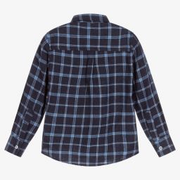 Dr. Kid-Boys Blue Check Shirt | Childrensalon Outlet