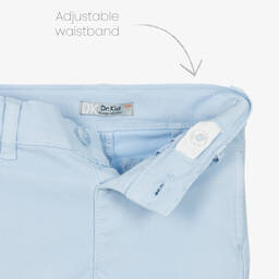 Dr. Kid-Boys Blue Cotton Chino Shorts | Childrensalon Outlet