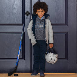 Dr. Kid-Boys Blue Cotton Chinos | Childrensalon Outlet