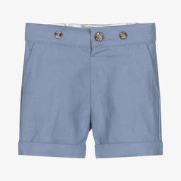 دكتور كيد-شورت قطن وكتان لون أزرق للأولاد | Childrensalon Outlet