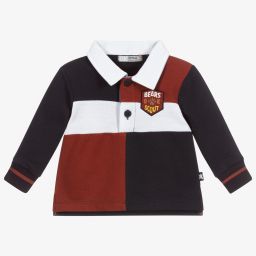 Dr. Kid-Синяя рубашка регби из хлопка для мальчиков | Childrensalon Outlet