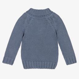 Dr. Kid-Boys Blue Cotton Sweater | Childrensalon Outlet