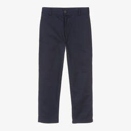 دكتور كيد-Boys Blue Cotton Trousers | Childrensalon Outlet