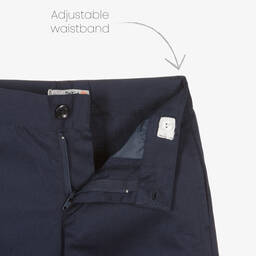 دكتور كيد-Boys Blue Cotton Trousers | Childrensalon Outlet