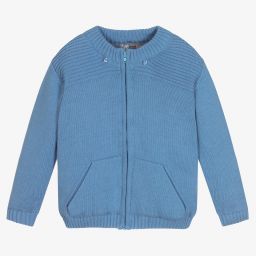 Dr. Kid-Boys Blue Hooded Zip-Up Top | Childrensalon Outlet