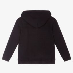 Dr. Kid-Boys Blue Knitted Zip-Up Top | Childrensalon Outlet